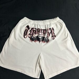 White Graphic Men Shorts